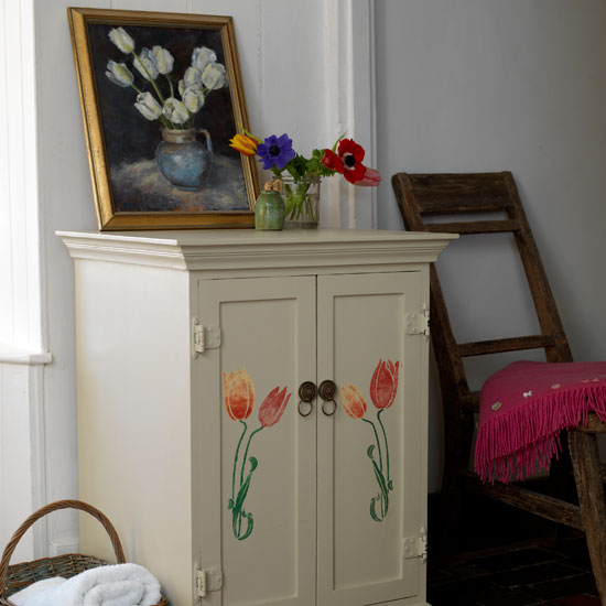 Stencilled cabinet Stencilled cabinet | Spring colours | Image | Housetohome