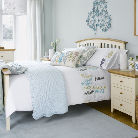 Pastel blue bedroom | Bedroom ideas | Wall art | housetohome.co.uk