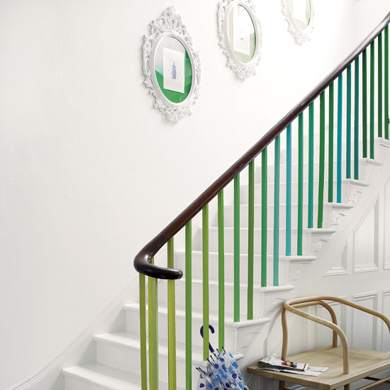 Colour spectrum stairs | Hallway | Colour schemes | Decorating ideas | PHOTO GALLERY | Housetohome.co.uk