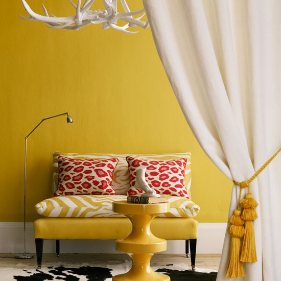 Gold living room | Colourful living rooms | Living room designs | PHOTO GALLERY | Housetohome.co.uk
