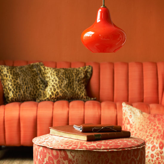 Orange living room Orange living room | Living rooms | Paint colours | Animal prints
