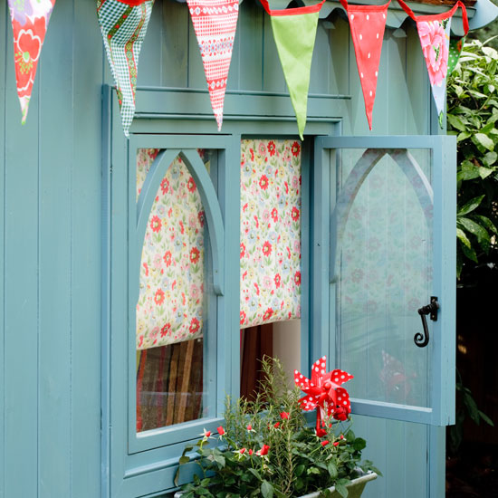 Summery garden shed