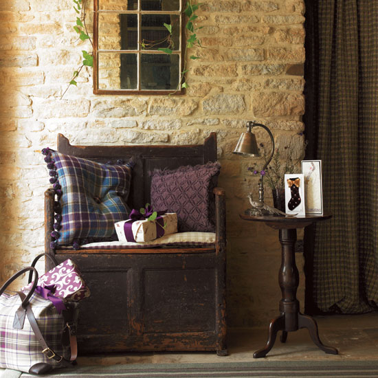 Hallway with reclaimed pew | Country hallways | Decorating ideas for hallways | PHOTO GALLERY | Housetohome