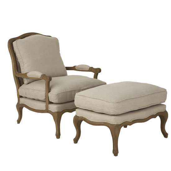 Chantal bedroom chair and footstool from Oka | Bedroom chairs ...