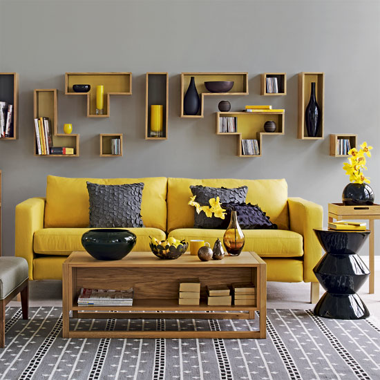  Gray Yellow And Black Living Room for Simple Design