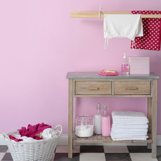 Pink utility room Pink utility room | Utility rooms | Laundry rooms | Decorating ideas | PHOTO GALLERY | Housetohome.co.uk