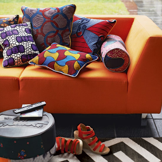 Vibrant living room sofa | Colourful living rooms | Image | Housetohome.co.uk