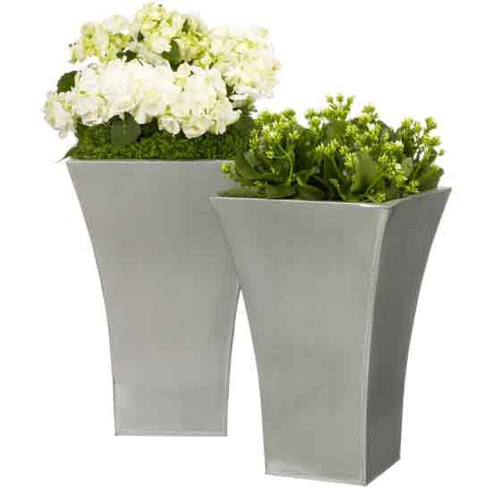 Flared Titanium planters from John Lewis | Outdoor pots | Plant ...