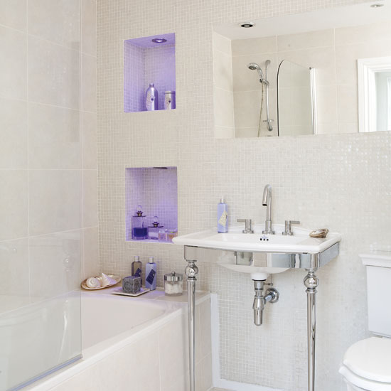 Small bathroom lighting Unique bathroom lighting | Small bathroom design ideas | Bathroom decorating ideas | Bathroom storage | PHOTO GALLERY | Housetohome