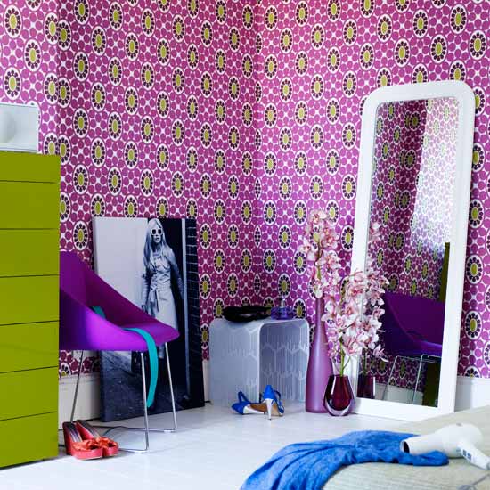Patterned wallpaper | Bedroom ideas for teenage girls | Decorating ideas for girls rooms | PHOTO GALLERY | Housetohome