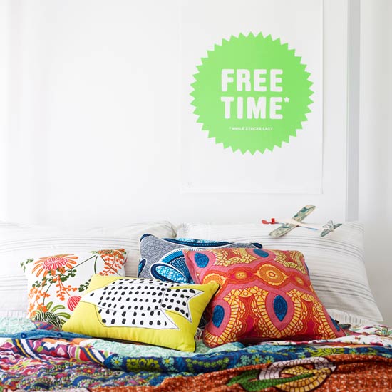 Punchy patterned textiles | Bedroom ideas for teenage girls | Decorating ideas for girls rooms | PHOTO GALLERY | Housetohome