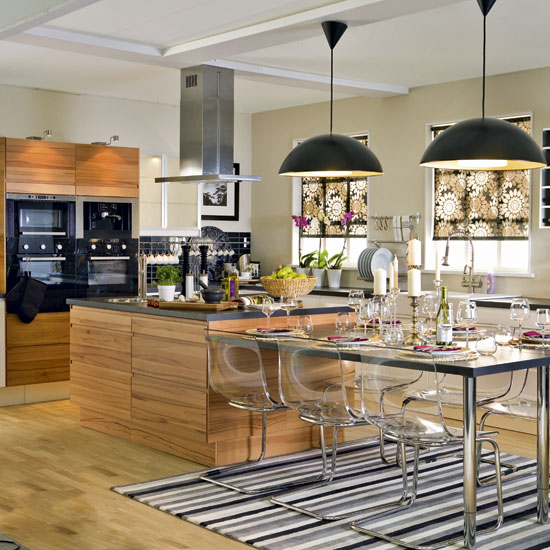 Glamorous kitchen-diner | Open-plan kitchens | Image | Housetohome.co.uk