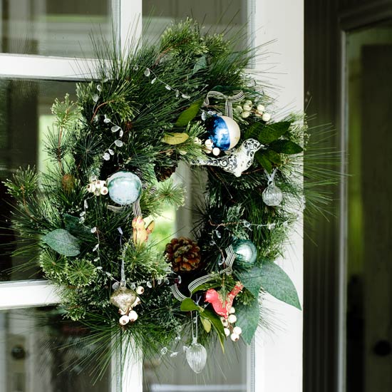 Hang a wreath | Country Christmas decorating ideas | Christmas decorating ideas | Christmas decorations | PHOTO GALLERY | Country Homes & Interiors Housetohome