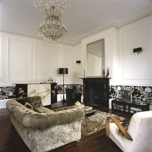 Black and Gold Living Room