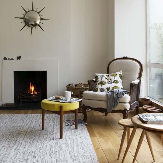 Light white living room | Living room designs | Footstool | Image | Housetohome.co.uk