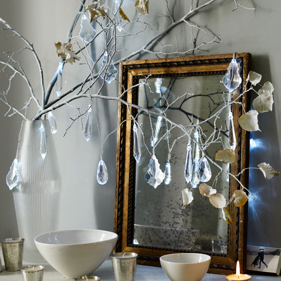 Add shimmering touches to your mantelpiece this Christmas