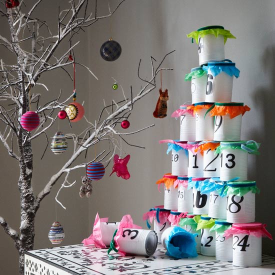 Modern stacking advent calendar High-impact, low-effort Christmas decorating | Christmas decorating ideas | Christmas | PHOTO GALLERY | Livingetc
