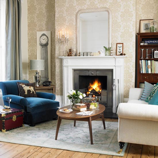 Classic living room in cool colours | Traditional living rooms - 10 of the best | Traditional living rooms | Living room ideas | GALLERY | Housetohome