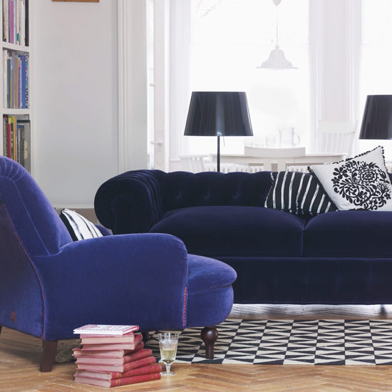 Rich blue and white living room | Traditional living rooms - 10 of the best | Traditional living rooms | Living room ideas | GALLERY | Housetohome