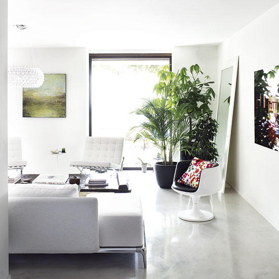 White and concrete living room White and concrete living room | Living room designs | Chairs | image | Housetohome