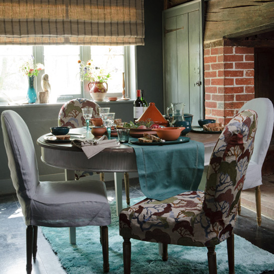 Small country teal and grey dining room | Best dining rooms of 2010 | Dining room ideas | PHOTO GALLERY