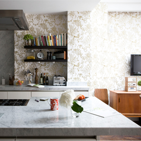 Open-plan kitchen in studio flat | Kitchen wallpaper ideas | Kitchen wallpaper | PHOTO GALLERY