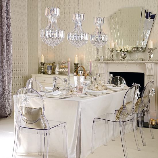 Glamorous dining room | Dining room designs | Chandeliers | Image | Housetohome