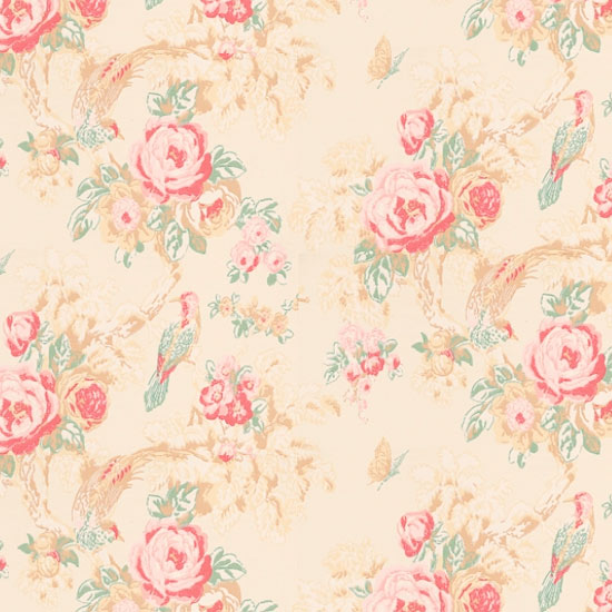 Bird in the Bush wallpaper by Anna French at Wallpaperdirect. Country floral wallpaper | Bird wallpapers | Wallpaper | Wallpaper ideas | Birds | PHOTO GALLERY | Housetohome