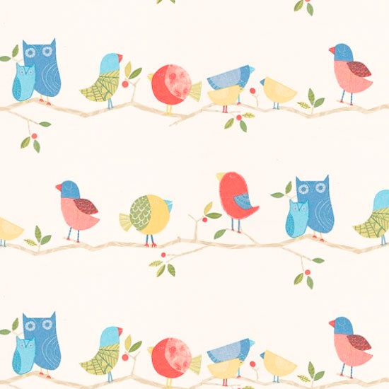 What a Hoot! wallpaper by Harlequin for Osborne & Little Kids' wallpaper | Bird wallpapers | Wallpaper | Wallpaper ideas | Birds | PHOTO GALLERY | Housetohome