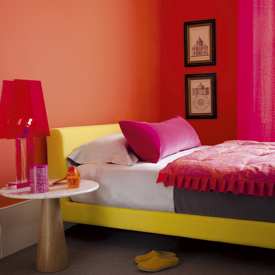 Vibrant bedroom