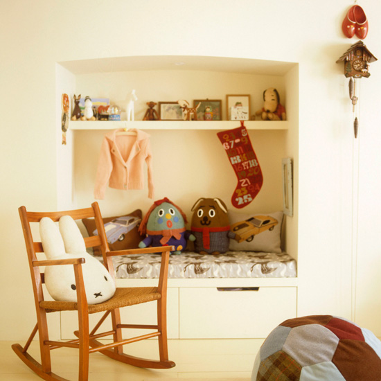 Make use of alcoves | Alcove storage for children | Children's room storage ideas | Funky children's storage ideas | PHOTO GALLERY