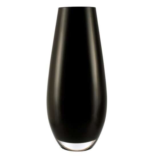 Barrel black glass vase from ASDA