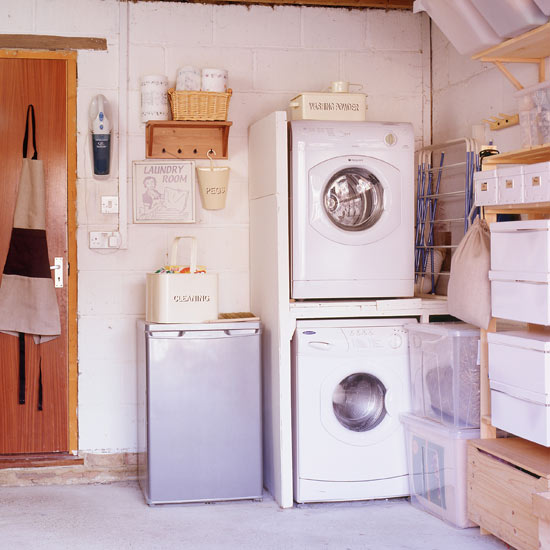 Utility area in a garage