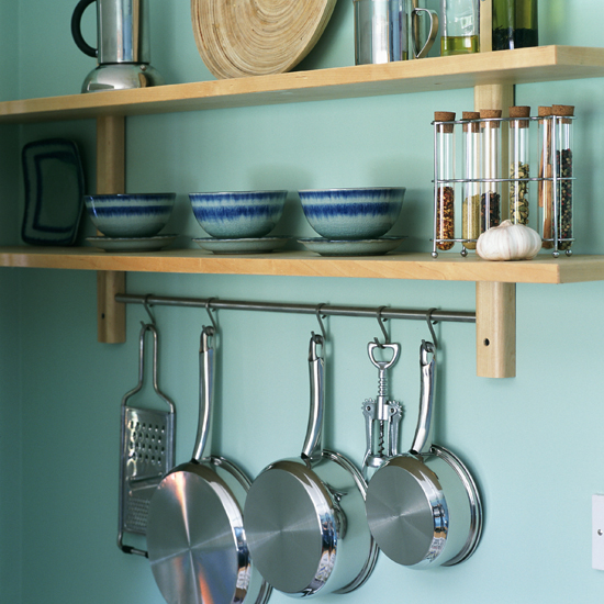 Kitchen shelf with butchers hooks | Kitchen shelving - 10 of the best ideas | Kitchen storage | Beautiful Kitchens | PHOTO GALLERY