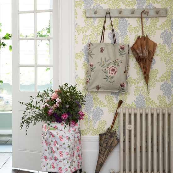 Floral mismatched hallway