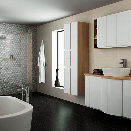 Integrated handle high gloss range from B&Q Integrated handle high gloss range from B&Q | bathroom furniture | 10 of the best bathroom furniture ranges | bathroom decorating ideas | bathroom ideas | bathroom furniture | housetohome