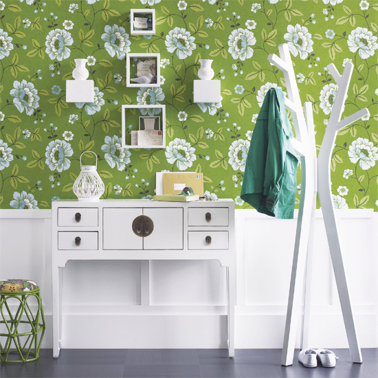 1970s-inspired hallway feature wall - groovy baby!