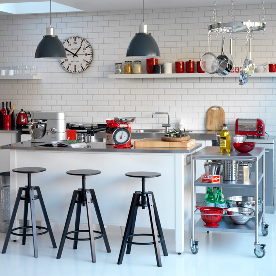 Accessorise a white kitchen with black | Black and white kitchens - 10 of the best | Kitchen design ideas | PHOTO GALLERY | Ideal Home