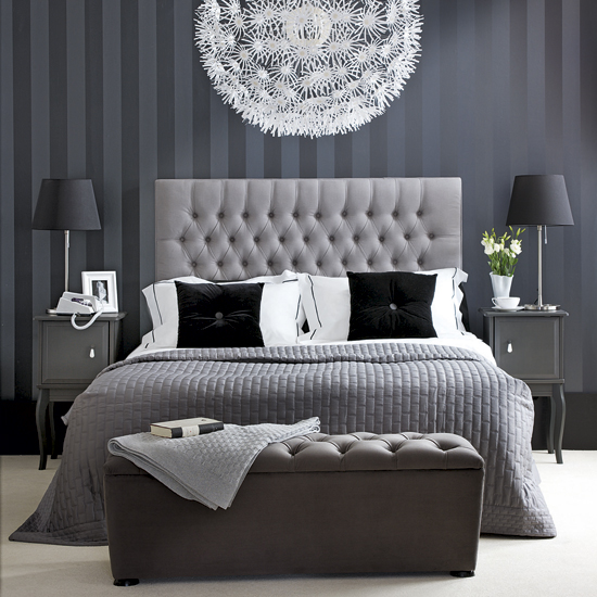 Monochrome chic bedroom | Bedroom ideas | PHOTO GALLERY | Ideal Home