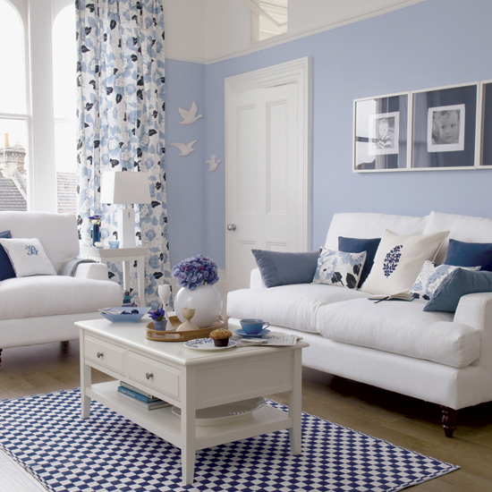 Tonal blue living room Blue living room | tone-on-tone decorating | tonal schemes | PHOTO GALLERY | Housetohome