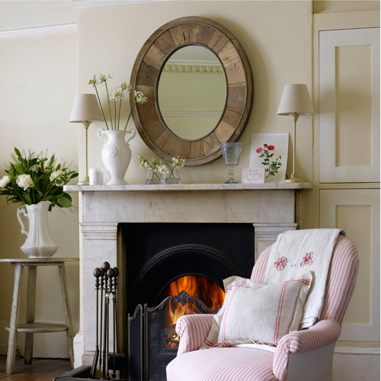 A centrepiece mirror | Cosy fireplace ideas - 10 of the best | How to create a cosy fireplace | Fireplace design