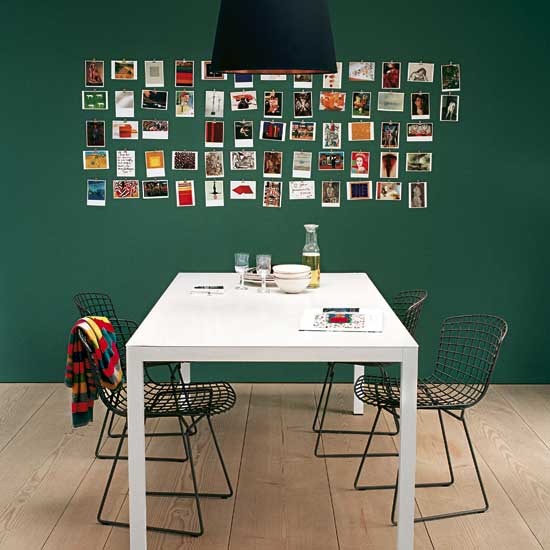 Green walled dining room Green walled dining room | Adding colour to a dining room | Decorating with colour | PHOTO GALLERY | Housetohome
