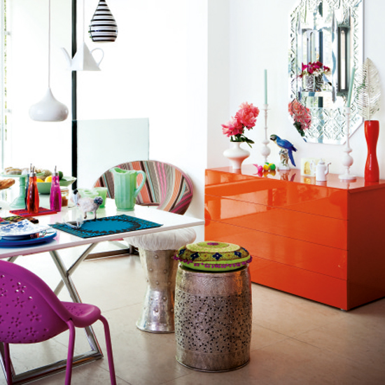 Multicoloured dining room Multicoloured dining room | Adding colour to a dining room | Decorating with colour | PHOTO GALLERY | Housetohome