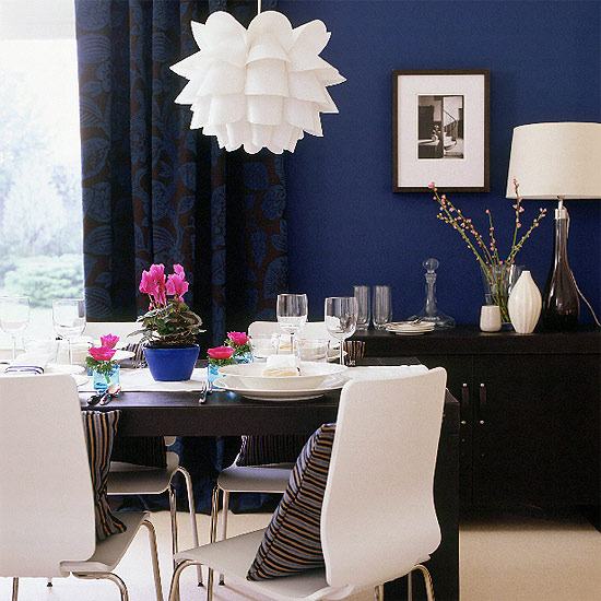 Midnight blue dining room Midnight blue dining room | Adding colour to a dining room | Decorating with colour | PHOTO GALLERY | Housetohome