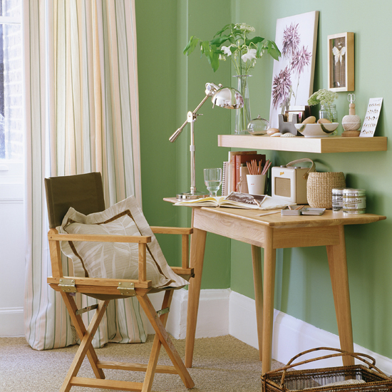Soft green office | Adding colour to a home office | Decorating with colour | PHOTO GALLERY | Housetohome