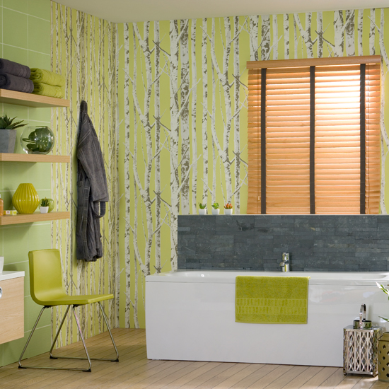 Eco-chic bathroom | Take a tour around a colourful house | Ideal Home Show 2011 | Decorating with colour | Housetohome