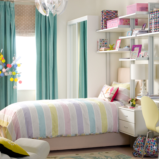 Multipurpose girl's bedroom | Take a tour around a colourful house | Ideal Home Show 2011 | Decorating with colour | Housetohome