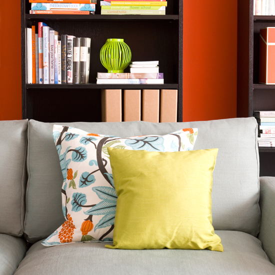 Tangerine and grey accents | Take a tour around a colourful house | Ideal Home Show 2011 | Decorating with colour | Housetohome