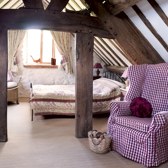 Relaxed attic bedroom | Country bedroom | Bedroom beams | Image | Housetohome