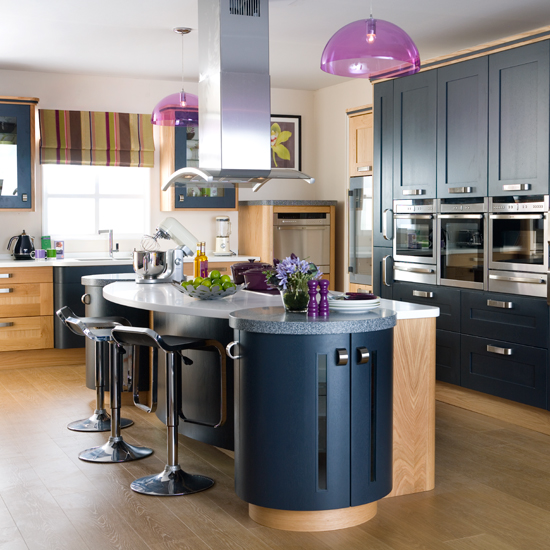 Sleek contemporary kitchen | Take a tour around a colourful house | Ideal Home Show 2011 | Decorating with colour | Housetohome